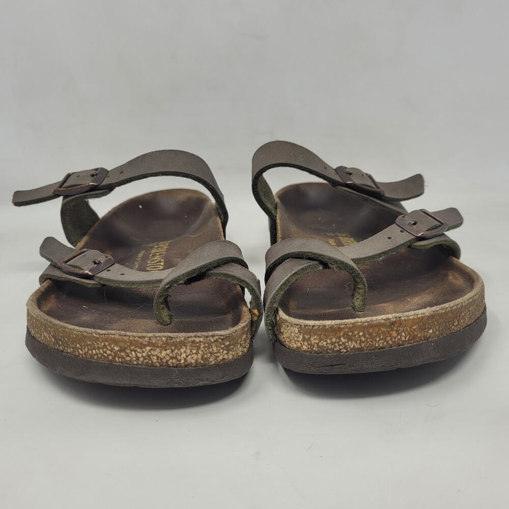 Birkenstock Sandals EU36 US5 Mayari Birko-Flor Mocha Brown Slides Slip On - Picture 3 of 11